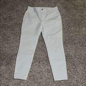 White House Black Market White High Rise The Skinny Ankle Jeans Size 8